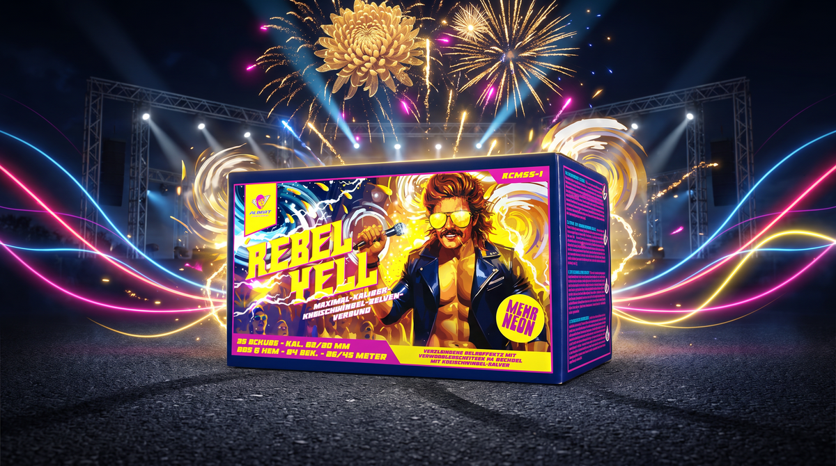 Albert Rebel Yell - 55 Schuss Verbundfeuerwerk